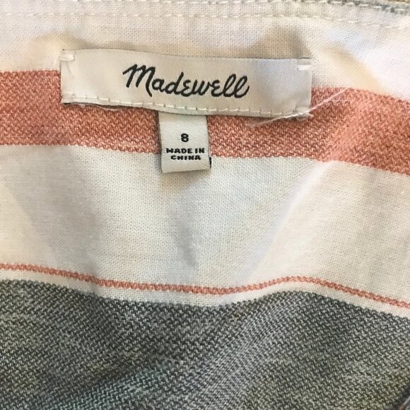 Madewell striped zip up Jumpsuit - Picture 7 of 9